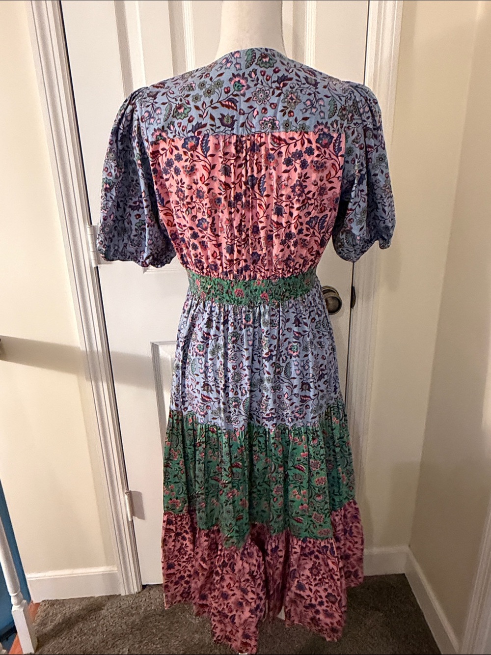 Boden Tiered Poplin Maxi Dress - Picture 9 of 9